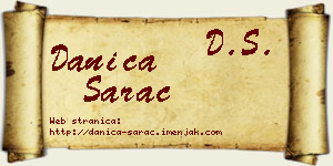 Danica Šarac vizit kartica